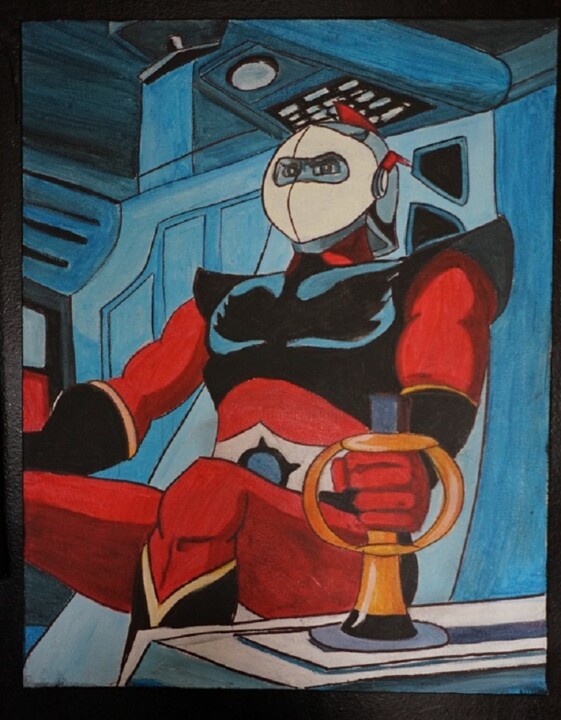 bl - peinture - alcor - goldorak 绘画, 19.7x15.8 in