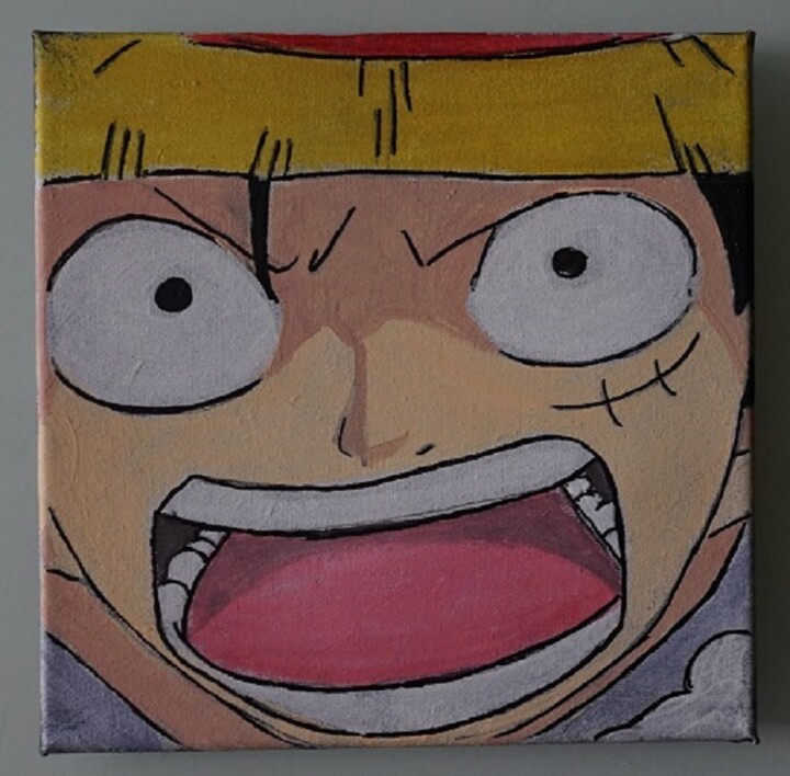 bl - peinture - one piece - c1 绘画, 7.9x7.9 in