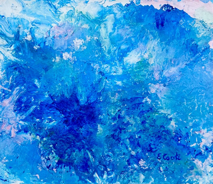 Pintura titulada "Blue Romance" por Elisa Cook Benbassat Bassat, Obra de arte original, Acrílico