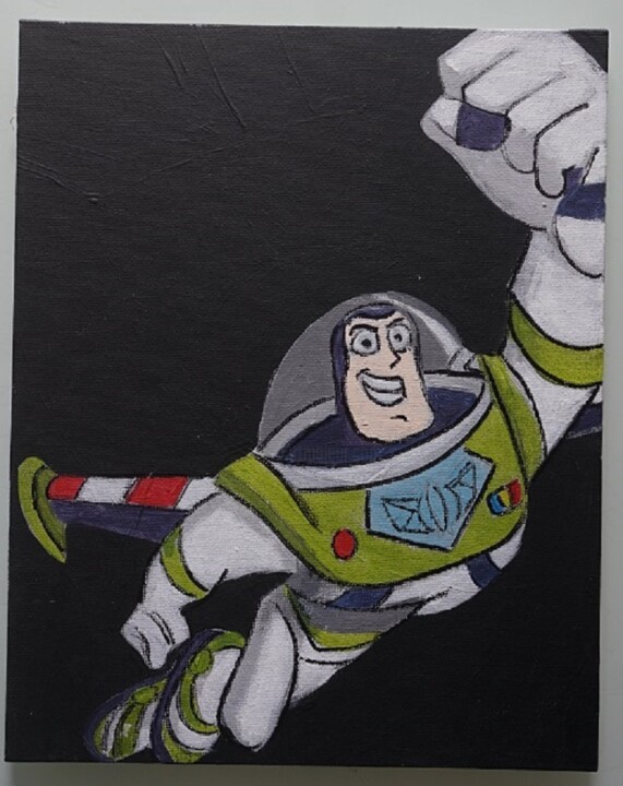bl - peinture - buzz l'eclair - 20 绘画, 11.8x9.5 in