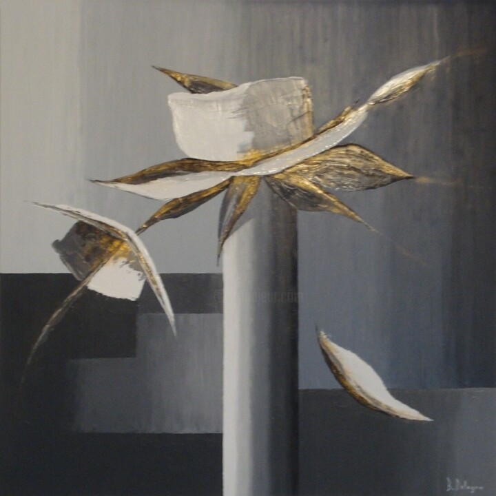 FLORALE EN NOIR ET BLANC 绘画, 23.6x23.6 in