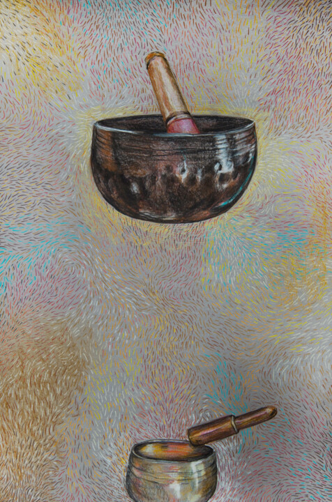 Shakti Objects (bowls) 图画, 16.5x11.6 in