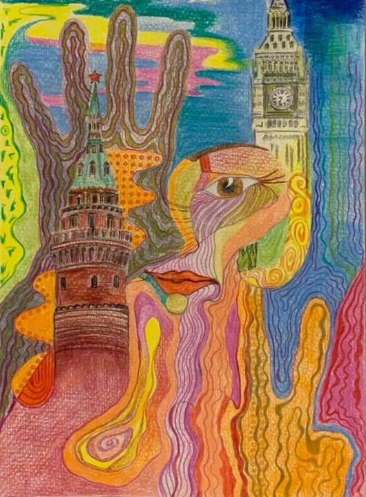 Cultural Bridges of identity 绘画, 11.6x8.3 in