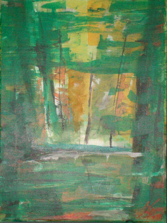 Lichtung im Wald 绘画, 15.8x11.8 in