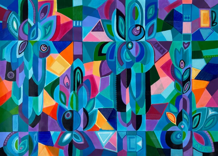 Midnight Escape 绘画, 36.6x50.8 in
