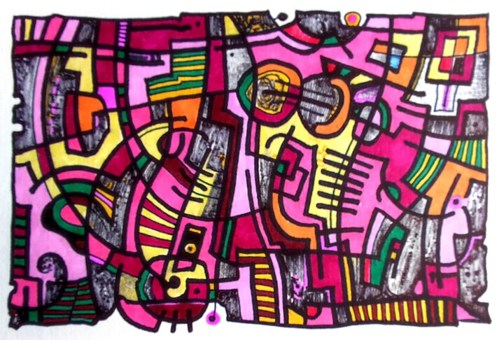 Abst.Geo-8 图画, 3.2x5.9 in
