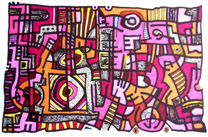 Abst.Geo-14 图画, 3.2x5.9 in