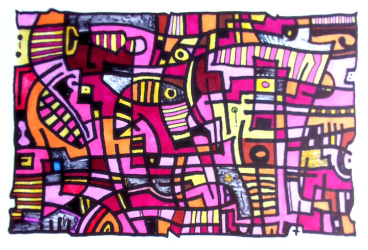Abst.Geo-15 图画, 3.2x5.9 in