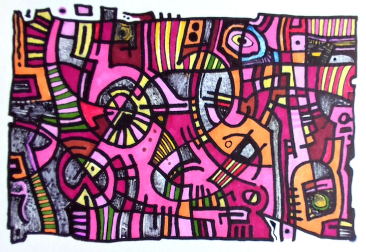 Abst.Geo-16 图画, 3.2x5.9 in