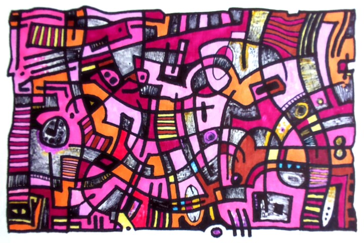 Abst.Geo-17 图画, 3.2x5.9 in