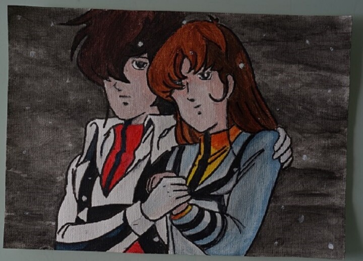 bl - peinture - Robotech 绘画, 8.3x11.4 in