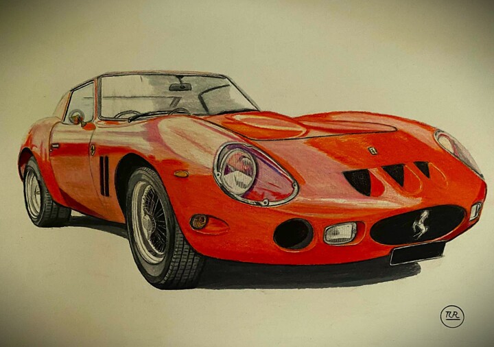 Ferrari 250 GTO 图画, 11x15.8 in