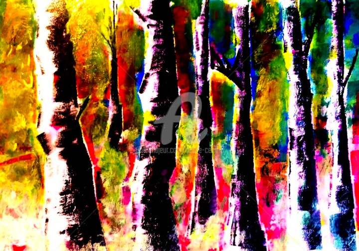 Painting titled "Jogging in the Morn…" by Nicole Cecil B, Original Artwork, Acrylic