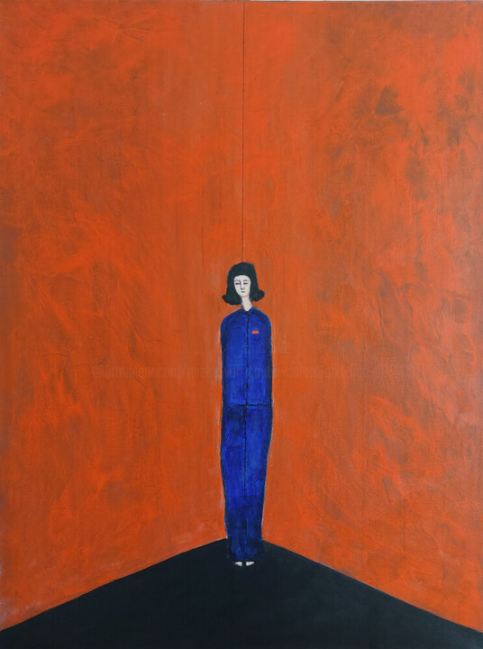 Lady in the corner 绘画, 31.5x23.6 in