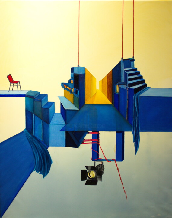 Malerei mit dem Titel "Come in, finally is…" von Ulla M. Neuhaus, Original-Kunstwerk, Öl Auf Keilrahmen aus Holz montiert
