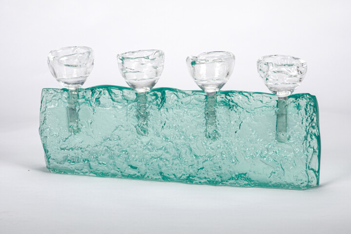 Sculpture intitulée "Swiecznik" par Andrzej Rafalski, Œuvre d'art originale, Verre
