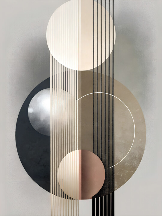 Digital Arts titled "Intersecting Rhythms" by Miguel Bruzual, Original Artwork, Digital Painting