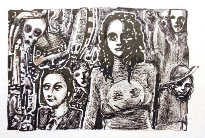 Tekening getiteld "On the darker side…" door Milto Sideris, Origineel Kunstwerk, Marker
