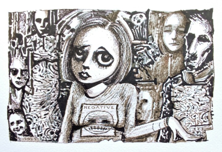 On the darker side - Negative Nelly 图画, 5.9x7.9 in