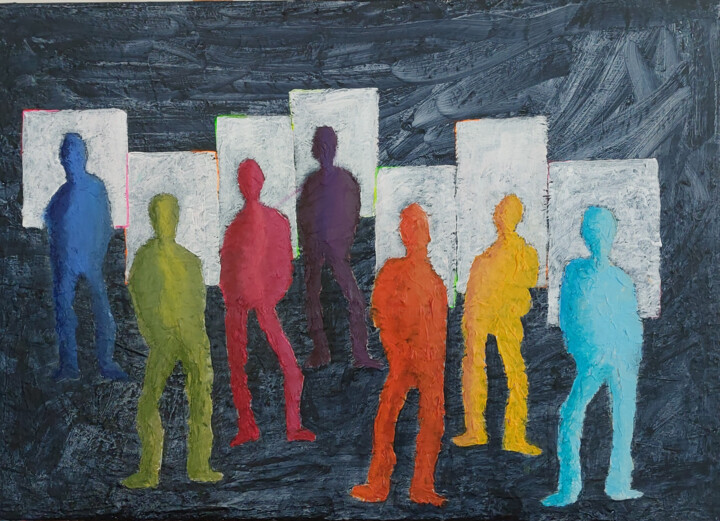 People in the spotlight 绘画, 19.7x27.6 in