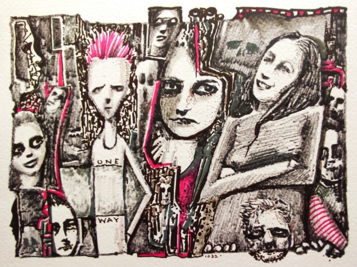 One way 图画, 5.9x7.9 in
