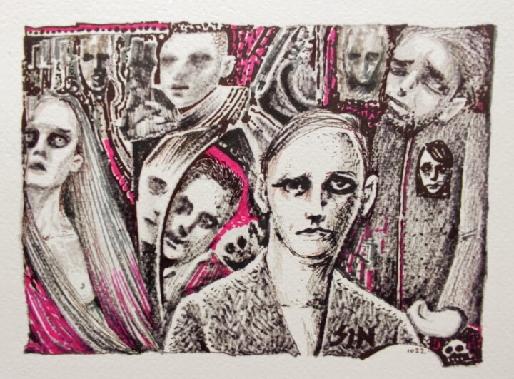 Sin 图画, 5.9x7.9 in