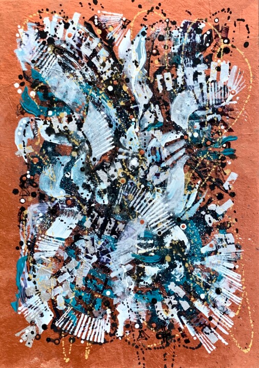 “Brass Evening Jazz” Картина, 16,1x11,4 in