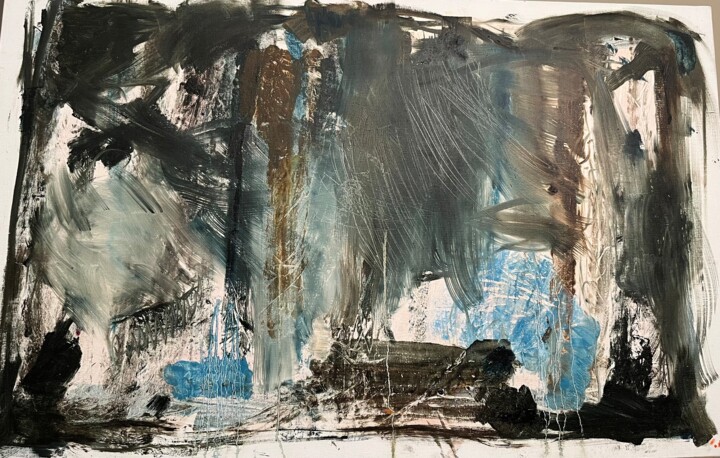 Les amoureux dans la forêt Painting, 29.9x44.5 in