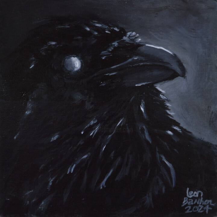Corvus 绘画, 7.9x7.9 in