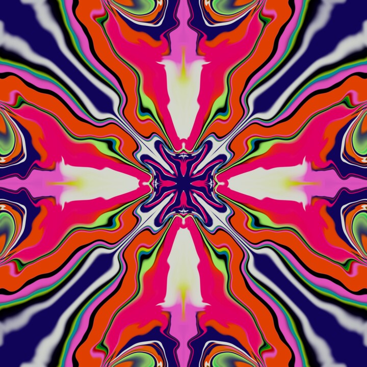 Abstrakte Kunst mit einen vierfache radiale Symmetrie Muster 数字艺术