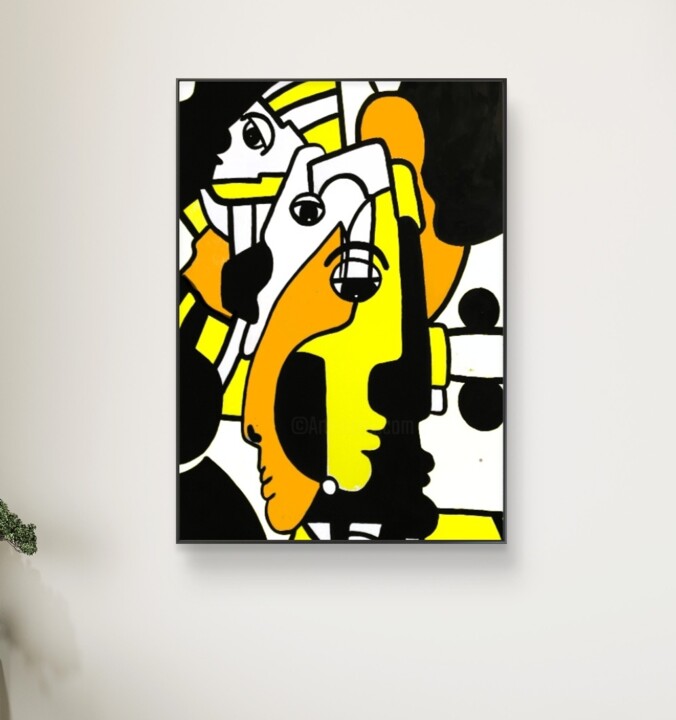 Yellow 21 绘画, 31.5x23.6 in