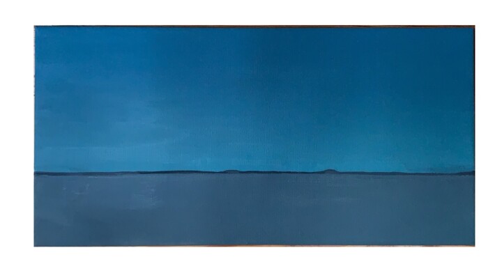 It's blue today. Картина, 11,8x23,6 in