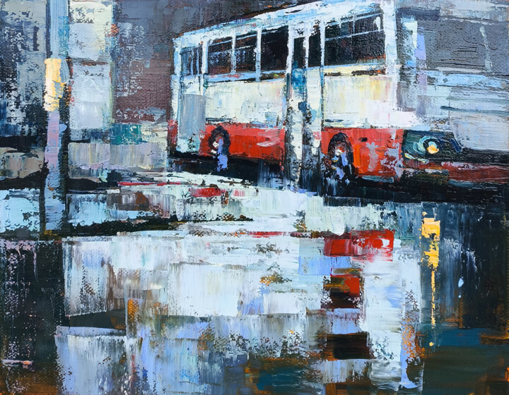 The Waiting Bus Tablo, 9,5x11,8 in
