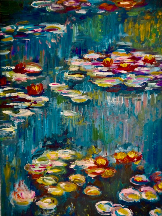 Nymphéas - Monets Seerosen Pittura, 9,5x7,1 in