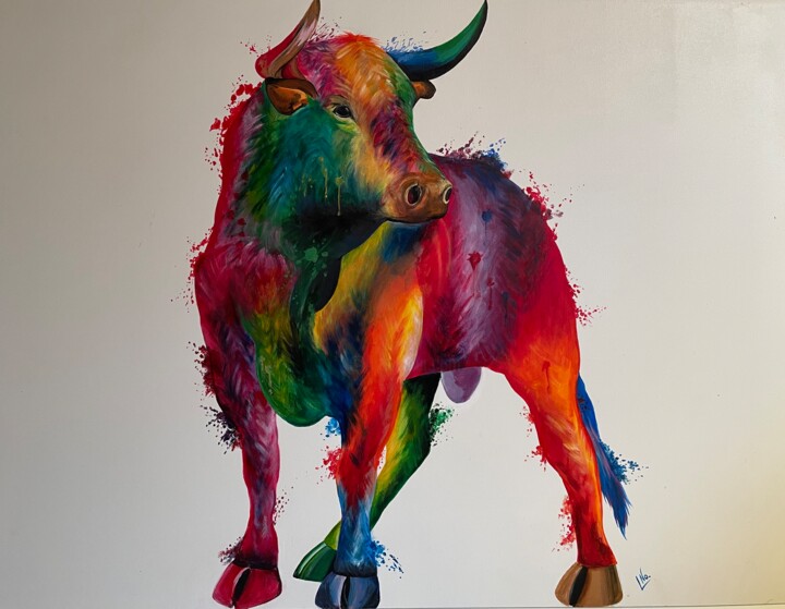Le taureau de So. 绘画, 39.4x39.4 in