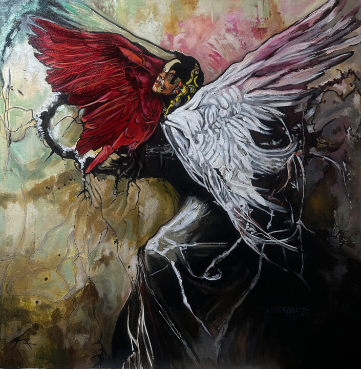 Malarstwo zatytułowany „Demeter v.1” autorstwa Dariusz Witold Mierzwa, Oryginalna praca, Olej Zamontowany na Drewniana rama…