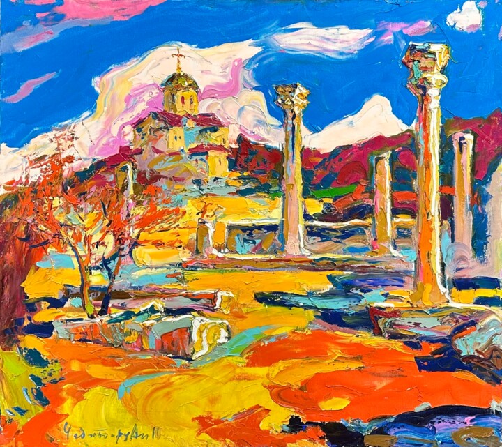 At sunset Schilderij, 31,5x35,4 in