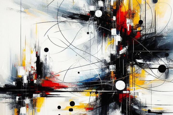 Abstract geometric composition 204 Картина, 39,4x59,1 in