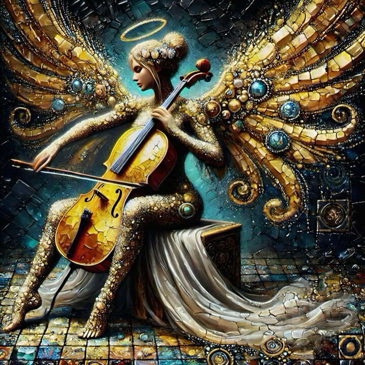 Angel of Crystal Peace 数字艺术, 23.6x23.6 in