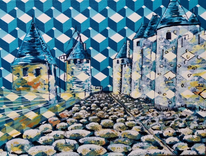 cité pavé Peinture, 11,8x15,8 in