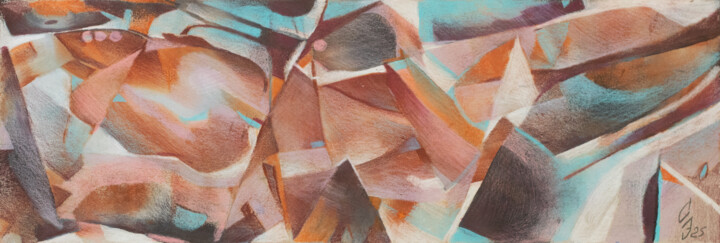 Through the Prism of Time 绘画, 6.7x19.7 in