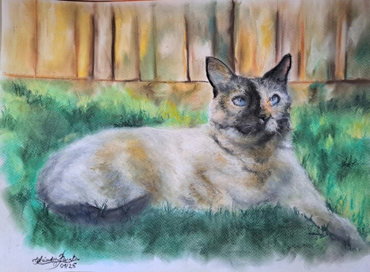 Dia quente, sombra fresca 绘画, 11.8x15.8 in