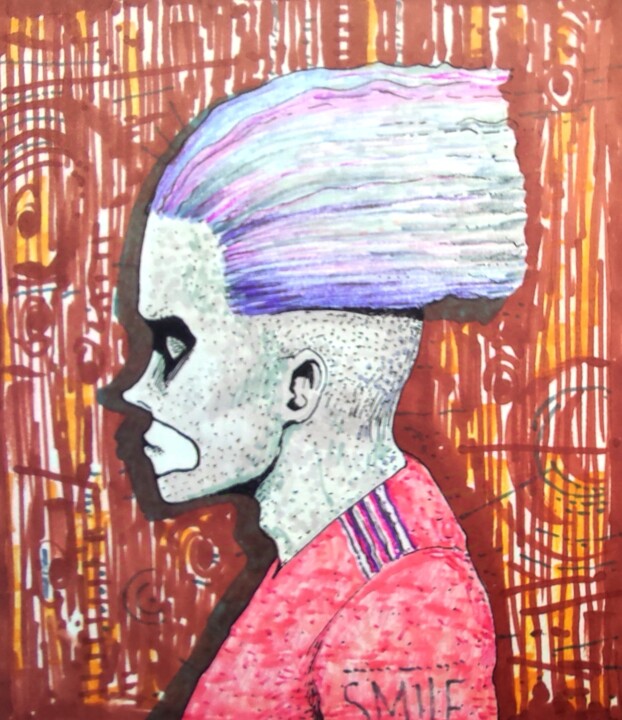 Smile therapy (didn't work) 图画, 5.9x5.9 in