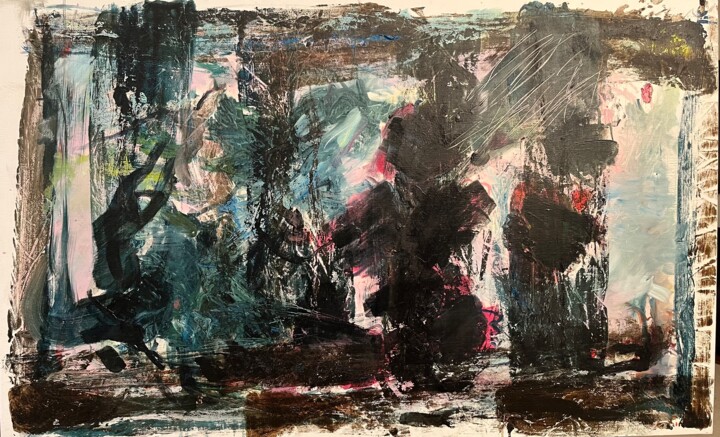 Peinture intitulée "Dans la Forêt encha…" par Isabelle Fauquez, Œuvre d'art originale, Huile Monté sur Châssis en bois