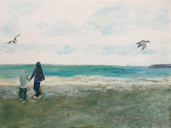 Les amoureux de Quiberon Painting, 11.8x15.8 in