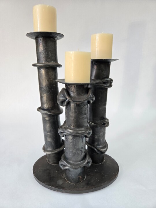 Sculptuur getiteld "3 Tower Large" door Kent Knapp, Origineel Kunstwerk, Metalen