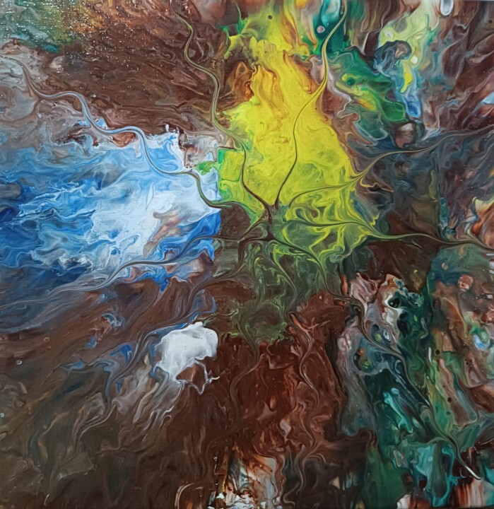 Earth's energy 绘画, 11.8x11.8 in
