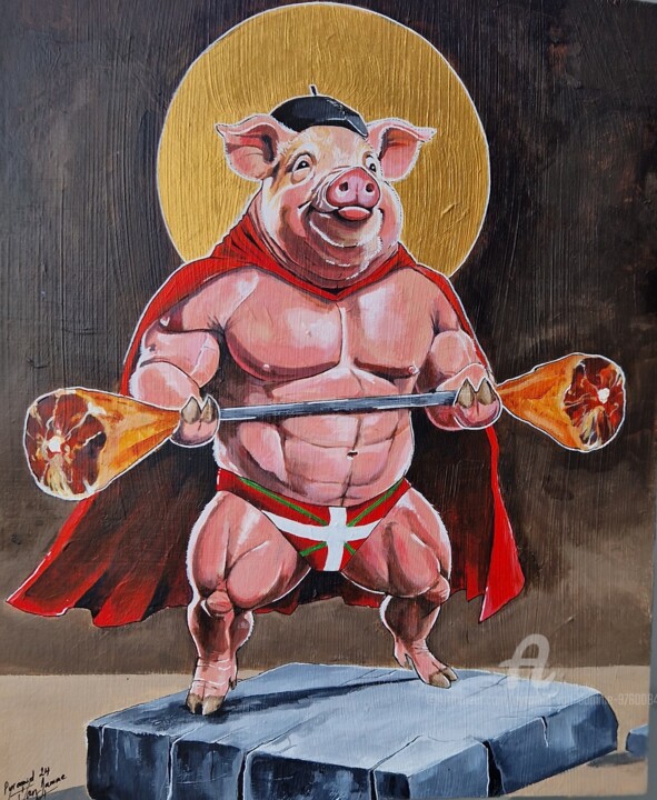 Super txerri 绘画, 19.7x15.8 in