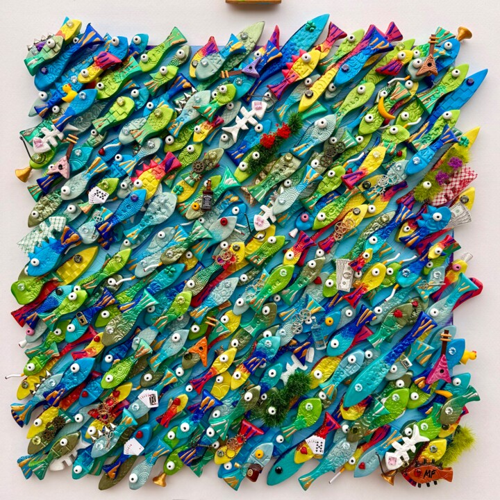 Painting titled "Emozioni" by Michael Fantozzi, Original Artwork, Acrylic Mounted on Other rigid panel