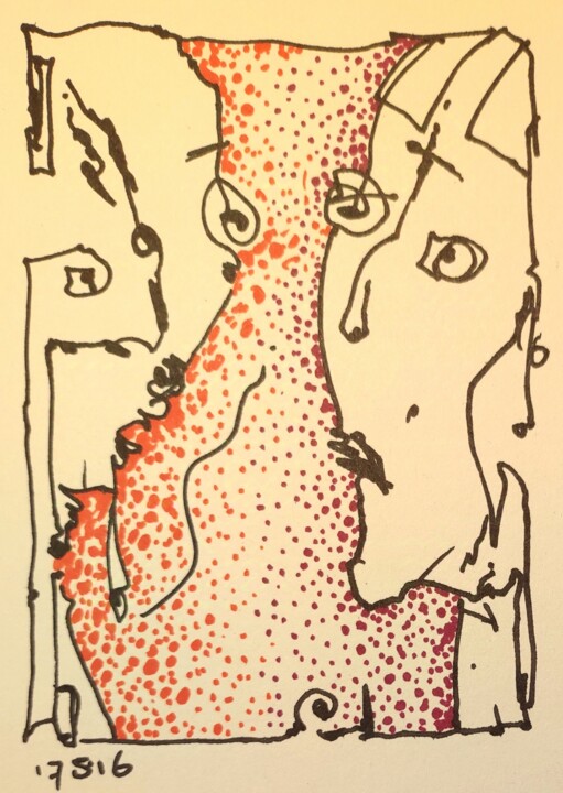 图画,  5.9x3.2 in 